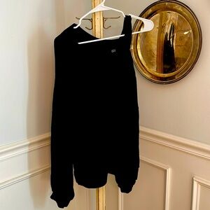 Cold shoulder black sweater